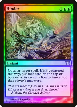 Hinder FOIL Champions of Kamigawa HEAVILY PLD Blue Uncommon MAGIC CARD ABUGames - Image 1