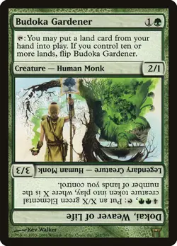 Budoka Gardener Champions of Kamigawa HEAVILY PLD Green Rare MAGIC CARD ABUGames - Image 1