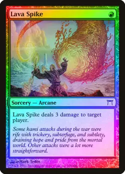 Lava Spike FOIL Champions of Kamigawa HEAVILY PLD Red Common MAGIC CARD ABUGames - Image 1
