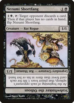Nezumi Shortfang Champions of Kamigawa HEAVILY PLD Black Rare MTG CARD ABUGames - Image 1