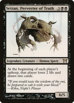 Seizan, Perverter of Truth Champions of Kamigawa HEAVILY PLD Rare CARD ABUGames - Image 1