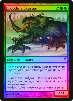 Brooding Saurian FOIL Coldsnap PLD Green Rare MAGIC GATHERING CARD ABUGames - Image 1