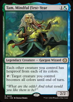 1x Tam, Mindful First-Year MTG Lorwyn Eclipsed NM Magic Regular - Image 1