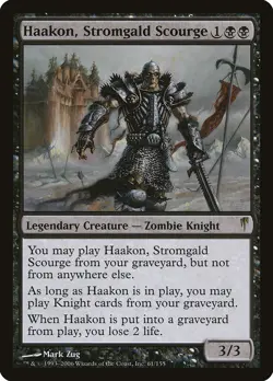 Haakon, Stromgald Scourge Coldsnap NM Black Rare MAGIC GATHERING CARD ABUGames - Image 1