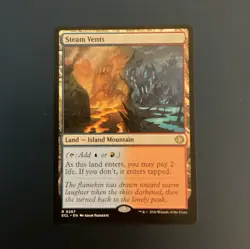 Magic: The Gathering Steam Vents Rare Land Blue Red 2022 - Image 1