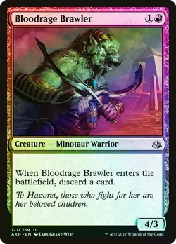 Bloodrage Brawler FOIL Amonkhet NM Red Uncommon MAGIC GATHERING CARD ABUGames - Image 1