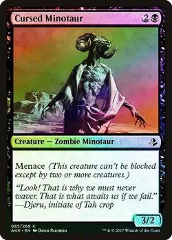 Cursed Minotaur FOIL Amonkhet NM Black Common MAGIC GATHERING CARD ABUGames - Image 1