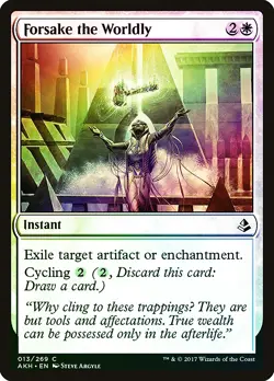 Forsake the Worldly FOIL Amonkhet NM White Common MAGIC MTG CARD ABUGames - Image 1