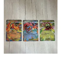 Pokemon Mega Emboar EX, Mega Feraligatr EX, Mega Meganium EX Jumbo Card Lot - Image 1