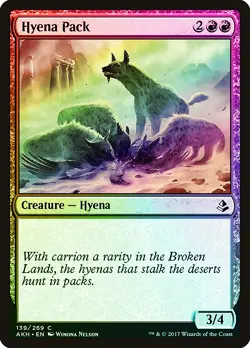 Hyena Pack FOIL Amonkhet NM Red Common MAGIC THE GATHERING MTG CARD ABUGames - Image 1