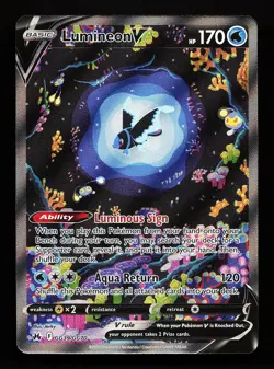 Lumineon V GG39/GG70 V Rare Crown Zenith Galarian Gallery Pokemon Card - Image 1
