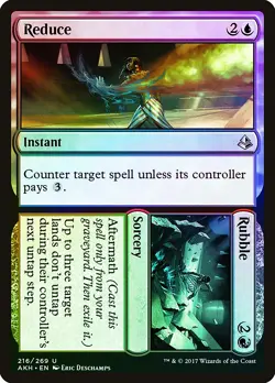 Reduce to Rubble FOIL Amonkhet NM Blue Red Uncommon MAGIC MTG CARD ABUGames - Image 1