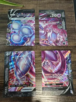 Mewtwo V-Union 159/160/161/162 Sword & Shield Black Star Promo Pokemon Cards - Image 1