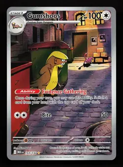 Gumshoos 153/132 Illustration Rare Mega Evolution Pokemon Card - Image 1