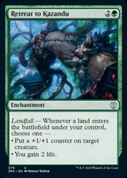 Retreat to Kazandu - Light Play MTG Commander 2020 Zendikar Rising - Image 1