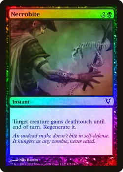 Necrobite FOIL Avacyn Restored NM Black Common MAGIC GATHERING CARD ABUGames - Image 1