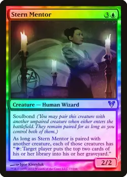 Stern Mentor FOIL Avacyn Restored NM Blue Uncommon MAGIC MTG CARD ABUGames - Image 1