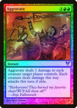 Aggravate FOIL Avacyn Restored NM Red Uncommon MAGIC GATHERING CARD ABUGames - Image 1
