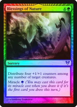 Blessings of Nature FOIL Avacyn Restored NM Green Uncommon MAGIC CARD ABUGames - Image 1