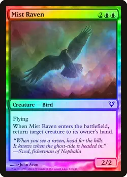 Mist Raven FOIL Avacyn Restored NM Blue Common MAGIC GATHERING CARD ABUGames - Image 1