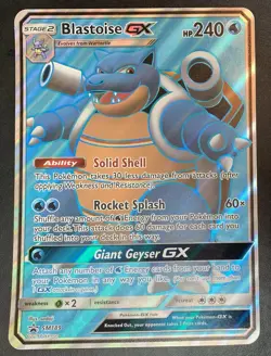 Blastoise GX SM189 NM Black Star Promo Oversized Card- Pokemon JUMBO - Image 1