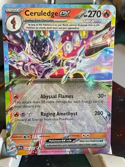 POKEMON CERULEDGE EX 036/191 DOUBLE RARE HOLOFOIL SURGING SPARKS NM CARD - Image 1