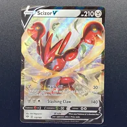 Scizor V 118/189 Darkness Ablaze Ultra Rare Full Art Pokemon Card - Image 1