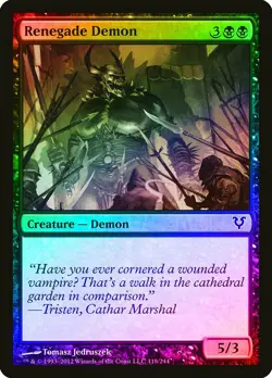 Renegade Demon FOIL Avacyn Restored NM Black Common MAGIC MTG CARD ABUGames - Image 1