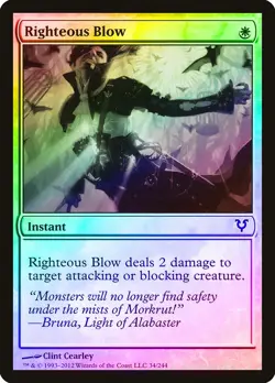 Righteous Blow FOIL Avacyn Restored NM White Common MAGIC MTG CARD ABUGames - Image 1