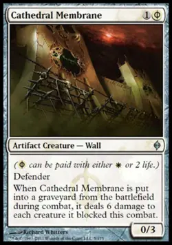 Cathedral Membrane -Foil Light Play MTG New Phyrexia - Image 1