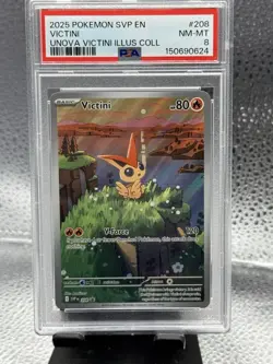 Victini 208 Sv: Scarlet & Violet Promo Cards Holo Psa 8 - Image 1