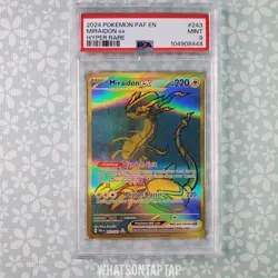 Pokemon Card Miraidon Ex 243/091 Secret Rare Scarlet Violet Paldean Fates PSA 9 - Image 1