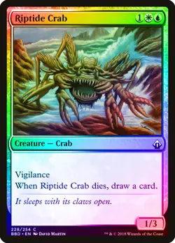 Riptide Crab FOIL Battlebond NM White Blue Common MAGIC MTG CARD ABUGames - Image 1