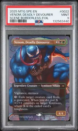 2025 MTG MARVEL'S SPIDER-MAN ETERNAL #0022 VENOM, DEADLY DEVOURER PSA 9 - Image 1