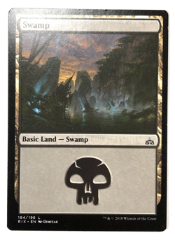 Swamp 194/196 Rivals of Ixalan MTG Magic the Gathering NEAR MINT NM - Image 1