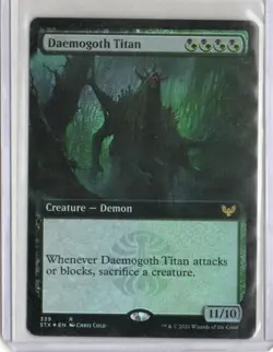 MTG STRIXHAVEN SCHOOL OF MAGES DAEMOGOTH TITAN EXTENDED ART FOIL - Image 1