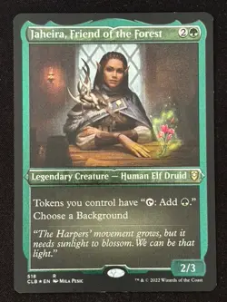 1x MTG Jaheira, Friend of the Forest (Foil Etched) - (CLB) #518 - Magic - Image 1