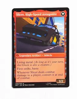 Slicer, Hired Muscle / High-Speed Antagonist ~ MTG Transformers ~ Mythic #006 - Image 2