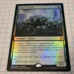 MTG Magic the Gathering Scute Swarm (203/280) Resale Promo FOIL ZNR P - Image 1