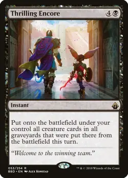 Thrilling Encore Battlebond NM Black Rare MAGIC THE GATHERING CARD ABUGames - Image 1