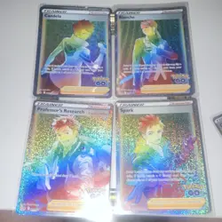 Pokemon GO Trainer Supporter Holo Card Lot Candela Blanche Spark Research - Image 1