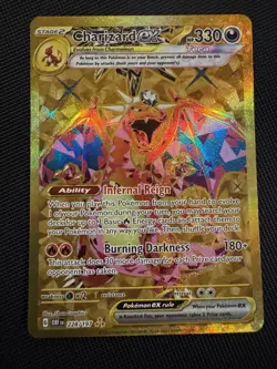 Pokemon Charizard ex 228/197 Obsidian Flames Hyper Rare Full Art GOLD Tera SIR - Image 1