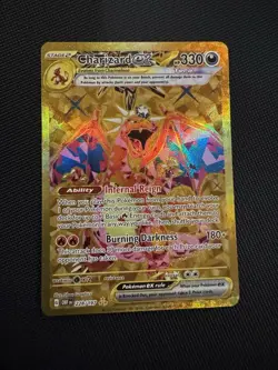 Pokemon Charizard ex 228/197 Obsidian Flames Hyper Rare Full Art GOLD Tera SIR - Image 3