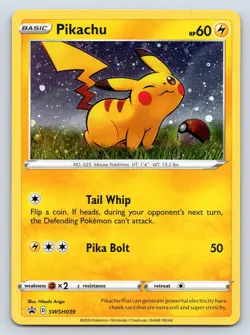 PIKACHU SWSH039 HOLO PROMO SWORD & SHIELD PROMO POKEMON LP - Image 1