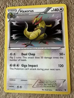 2011 Pokemon TCG Noble Victories Haxorus Holo Rare 88/101 LP - Image 1