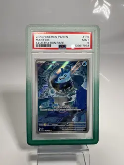 2023 POKEMON PAR EN-PARADOX RIFT ILLUSTRATION RARE #189 MANTYKE PSA 9 - Image 1