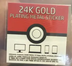 Mewtwo 24k Gold Plated Sticker Korean Striking Candy Pokemon NM - Image 2