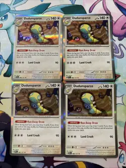 Dudunsparce 080/131 HOLO x4 Playset 4x Pokemon TCG SV Prismatic Evolutions - Image 1