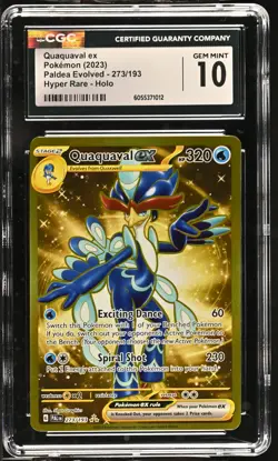 QUAQUAVAL EX Paldea Evolved Hyper Rare #273 CGC 10 Pokemon [Nostalgium] - Image 1