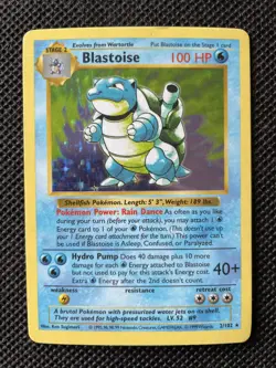 Blastoise 2/102 Holo Rare Shadowless Base Set Pokemon NM - Image 1
